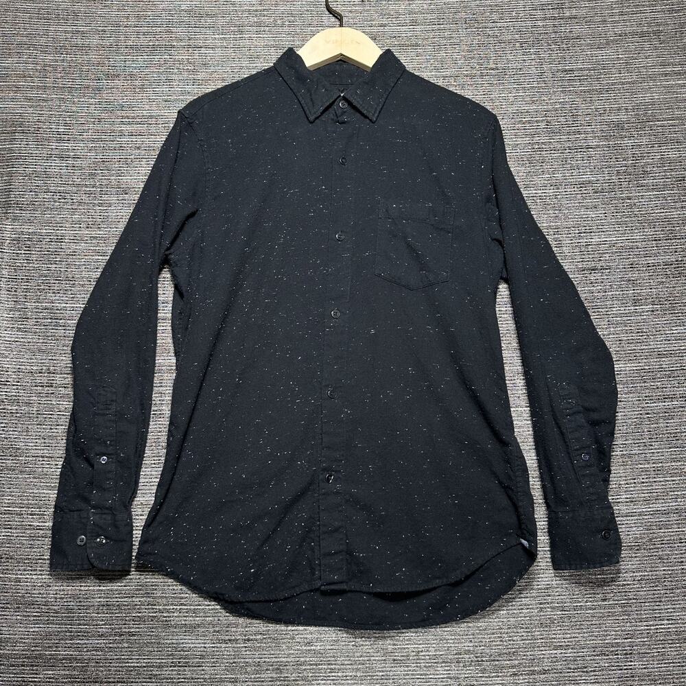 Bonobos Shirt Men's M Short Black AOP Tailored Fit Long Sleeve Button Up